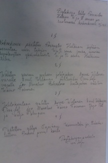 Perustamiskokouksen pöytäkirja 14.11.1924